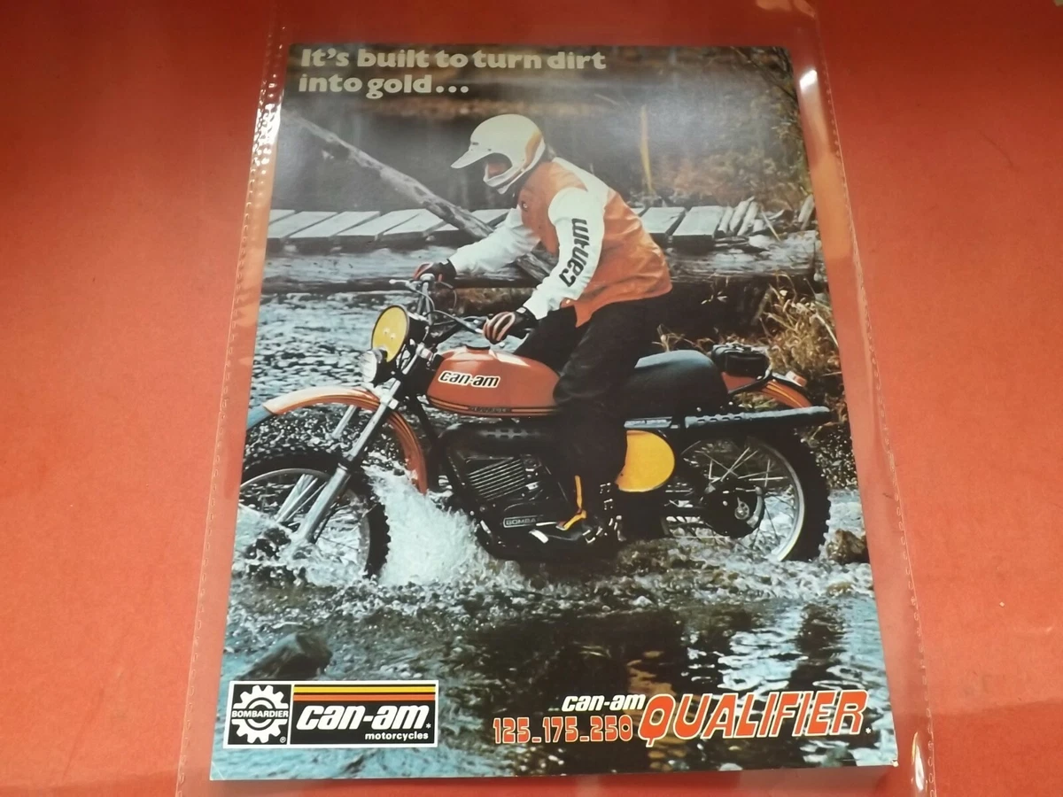 1 Vintage 1970 s CAN AM Motorcycle Dirt Bike Brochure QUALIFIER 125 175 250