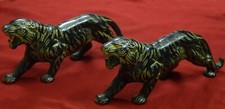 Brass Jaguar Shape Statue Tiger Wild Animal Panther Idol Set of 02 Pieces VR59