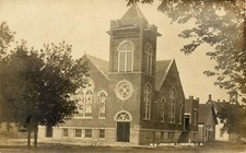 M.E. CHURCH, LORIMOR, IOWA, RPPC, VINTAGE POSTCARD (X136)