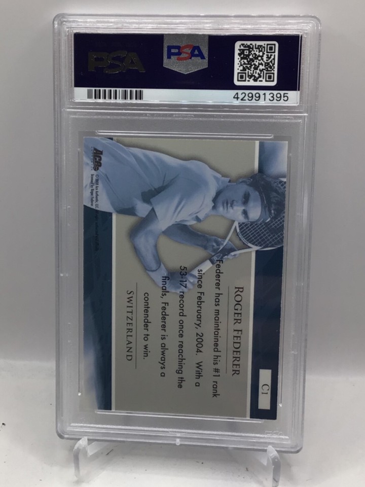 2008 Ace Authentic Matchpoint Roger Federer #1 Tennis Trading Card – Near Mint