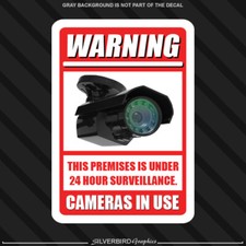4 pack Security Camera Sticker Surveillance System CCTV Warning Video Decal Car
