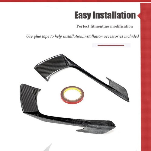 REAL CARBON Front Fog Air Vent Fins Cover For Porsche 718 Boxster Cayman 2016-19 - Bild 12 von 13