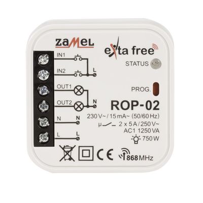 Zamel 2-Kanal Funkempfänger mit 5 Betriebsmodi ROP-02