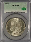 1883-O Morgan Silver Dollar CAC MS64 CACG $1