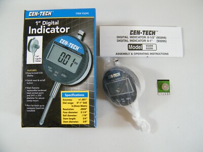 CEN-TECH 93295 1'' DIGITAL INDICATOR NEW