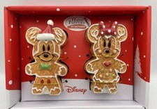 Mickey and Minnie Mouse GINGERBREAD Christmas Salt and Pepper Shakers - NEW