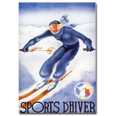 Trademark Art Sports DHiver Mont Blanc Canvas Art by Arou, 24 by 32-Inch