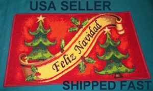 Puerto Rico Flag Feliz Navidad Three Kings Christmas Door Mat