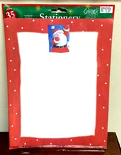 Merry Christmas Whimsical White Beard Santa Computer Letter Paper - 35 Sheets