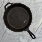 Vintage 8SK Lodge Cast Iron Skillet W/ Inset Heat Ring & Assist Handle USA