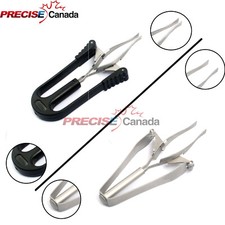 2 Pcs Hair Splinter Forceps Eyebrow Black Silver Tweezers Beauty Instrument