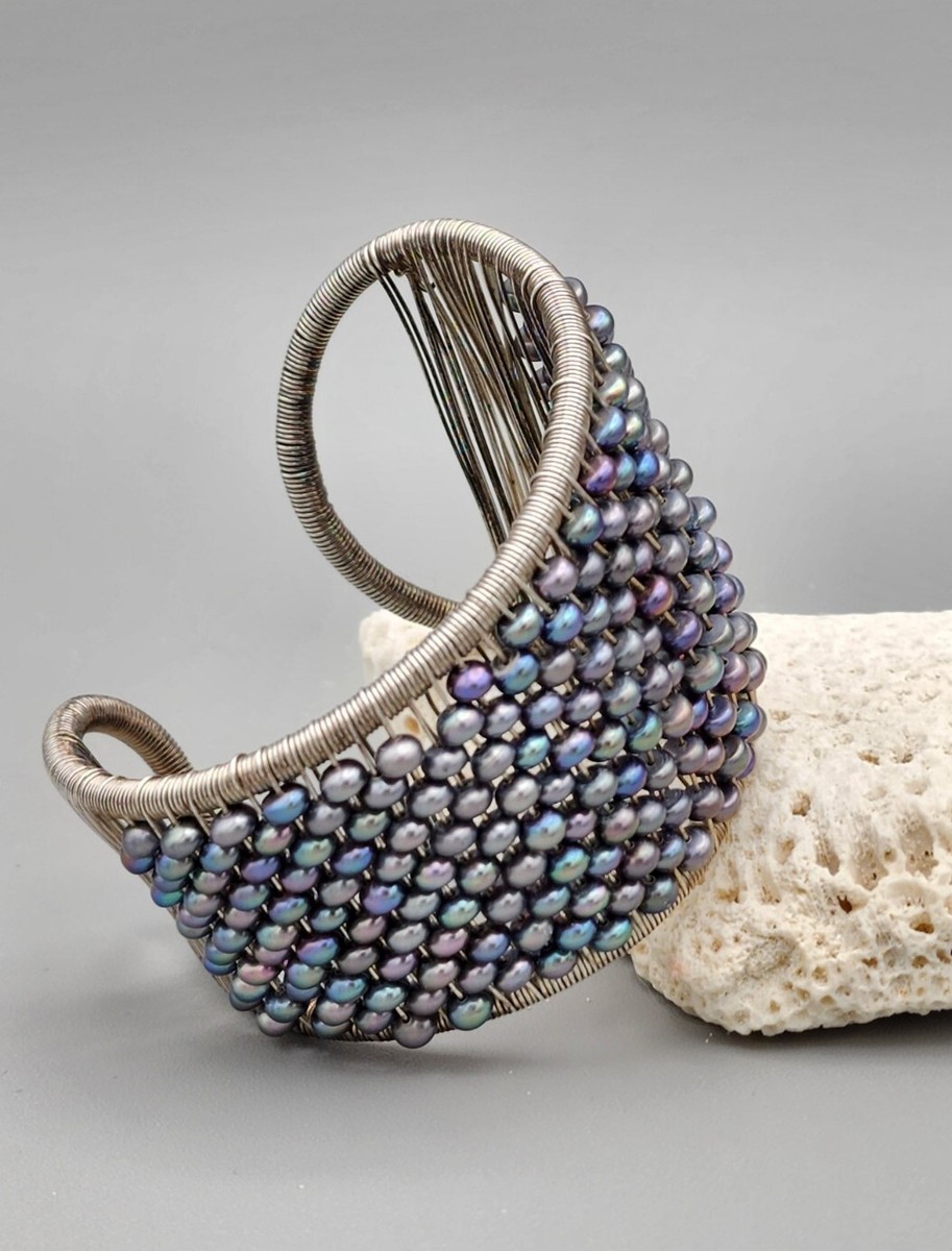 Tana Acton Artisan Asymmetrical Woven Sterling Silver