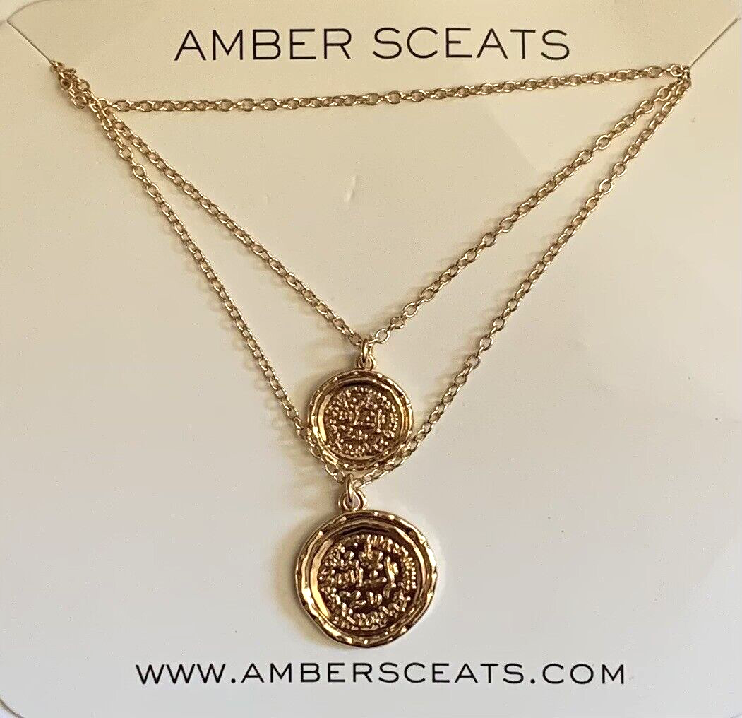 Amber Sceats Gold Coin Necklace eBay