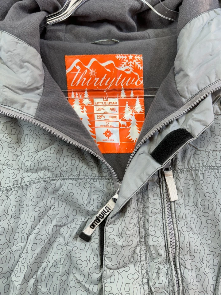 ThirtyTwo Snowboard Jacket Size Medium Little Utah Gray Snow Skiing Outdoor - Image 2 of 4