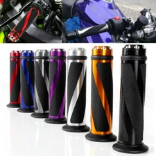 Motorcycle CNC Aluminum Rubber GEL Hand Grips For 7/8" Handlebar Sport Dirt Bike