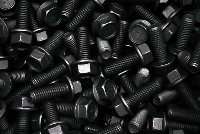 (15) Grade 8 Hex Head Flange Bolts 5/8-11 x 1-3/4 Plain Black Frame Screws