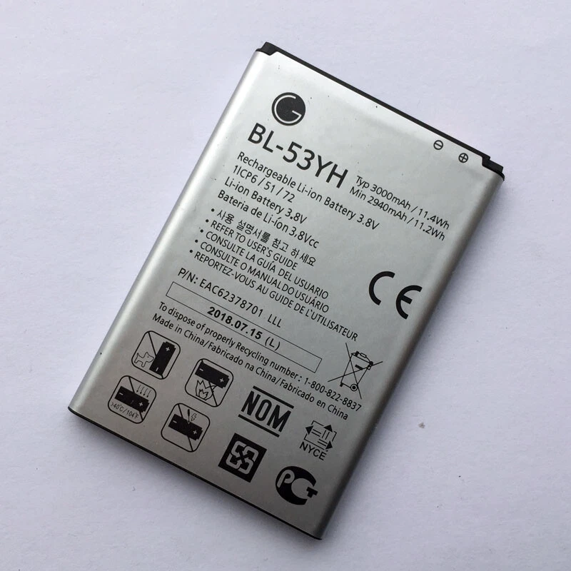 Batería de repuesto para LG G3 Stylus D690 D693 BL-53YH EAC62378701 Foto 3 de 4