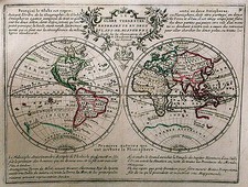 Antique map, Chiquet, Le Globe Terrestre