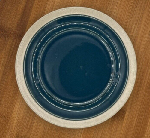 Mikasa Stone Craft Blue Round Covered Butter Cheese Dish Stoneware - Picture 5 of 7