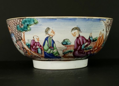 Chinese Famille Rose Canton Early 19th Century Hand Painted Bowl.