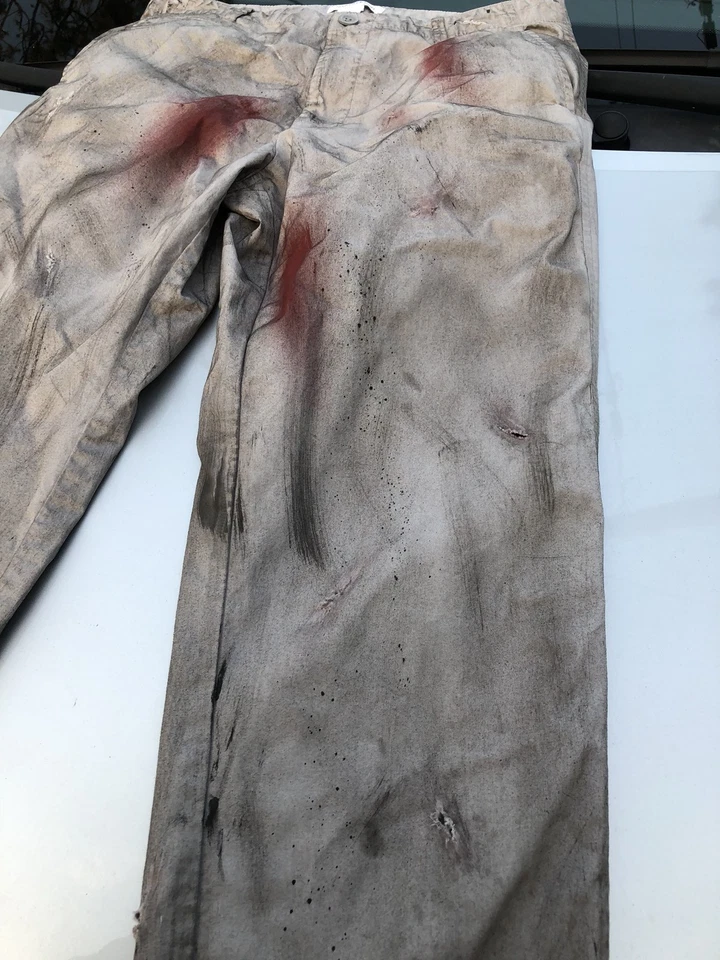 Jason Voorhees Part 4 Scuffed Hand painted Pants-high Quality- Plz Read Details - Image 2 of 4