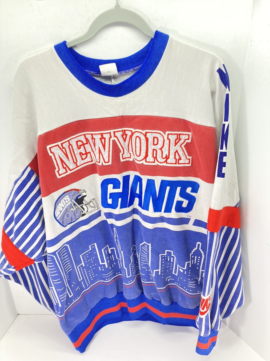 New York Giants Skyline Sweatshirt Nike Men Size XL Red Blue New York Giants Skyline Sweatshirt Nike Men Size XL Red Blue