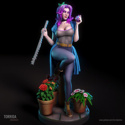 Abigail, Stardew Valley, sexy Pin Up, Figur, 3D Druck, Statue, UNBEMALT