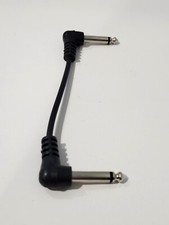One Effects Pedal Lead Patch Cable Noiseless 6 inch 1/4" Right Angle
