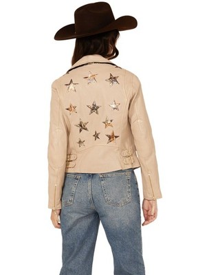 Mauritius Leather Women's Women'S Christy Scatter Star Jacket -