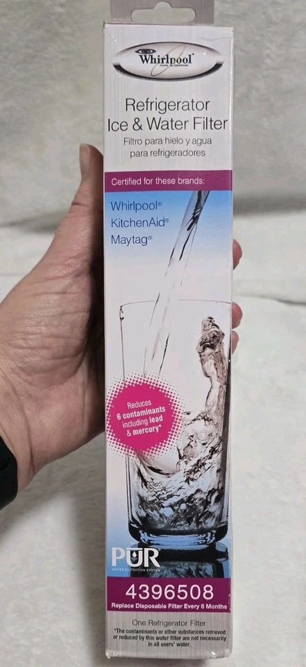 Genuine Whirlpool Fridge Ice & Water Filter 4396508 2 pack - Image 3 of 4