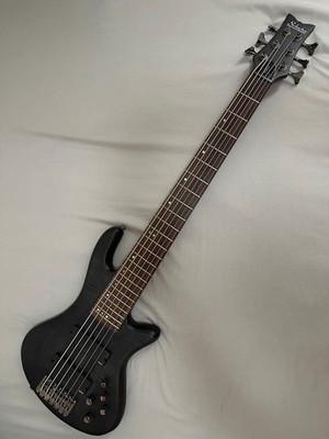 Electric Bass Guitar Schecter Studio-6 2010s Black Satin 6-String South Korea