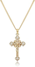 Cross Necklace for Women 18K Gold Plated Cross Pendant Choker Necklace