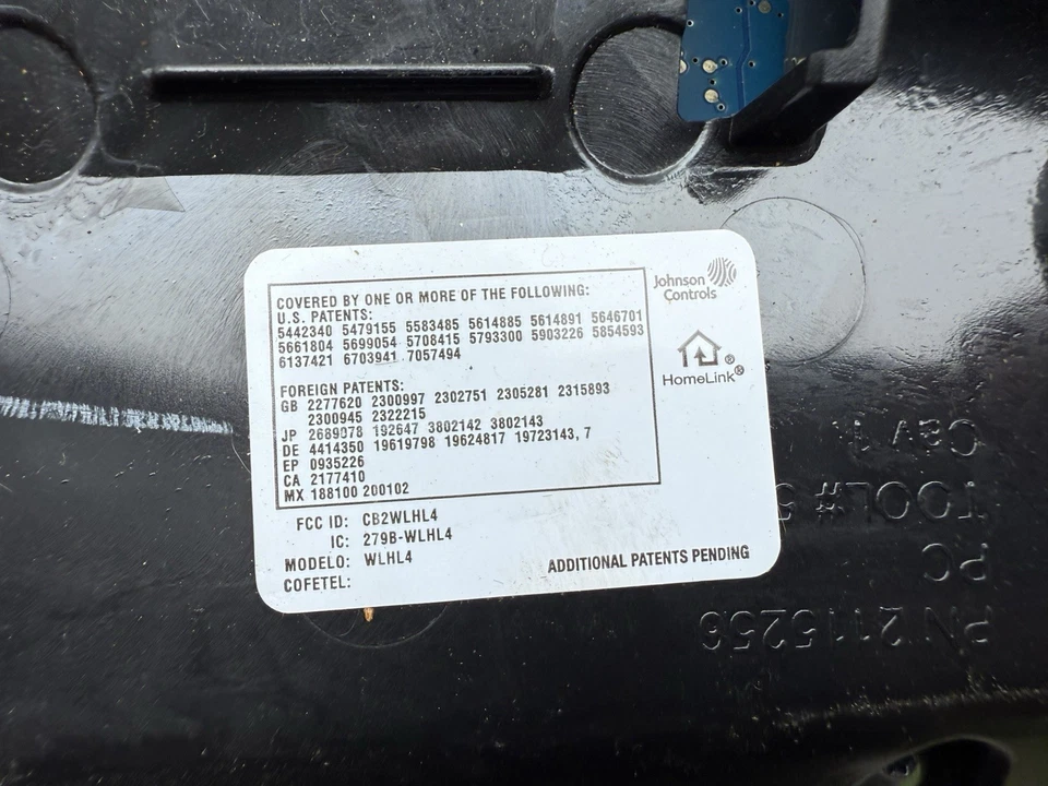 Jeep Grand Cherokee 2011-2014 consola superior domo luz lámpara Homelink OEM Foto 3 de 3