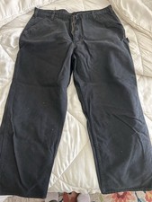 Carhartt Work Pants Mens 40x32 BLK Orig Dungaree Fit Mens Black Canvas
