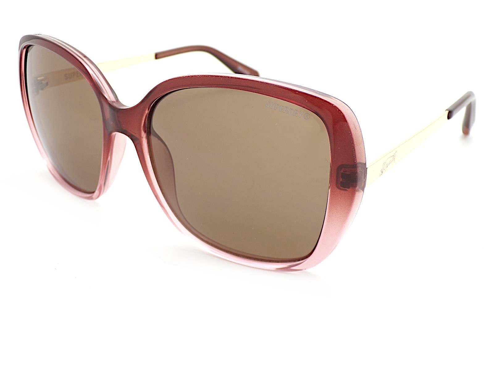 Superdry SDS 5035 Sunglasses Cognac Crystal Pink Fade Gold w/ Brown Lenses 103