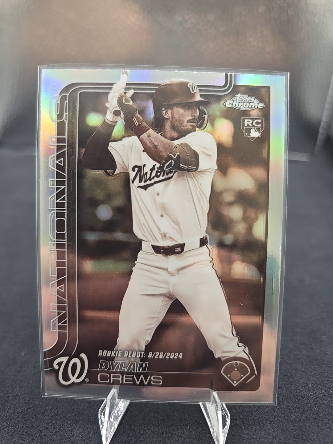 2025 Topps Chrome Update Dylan Crews RC Debut Sepia Refractor #USC190 Nationals