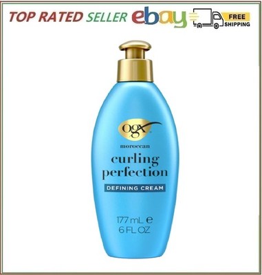 OGX Argan Oil of Morocco Curling Perfection Curl-Defining Cream, Hair-Smoothing