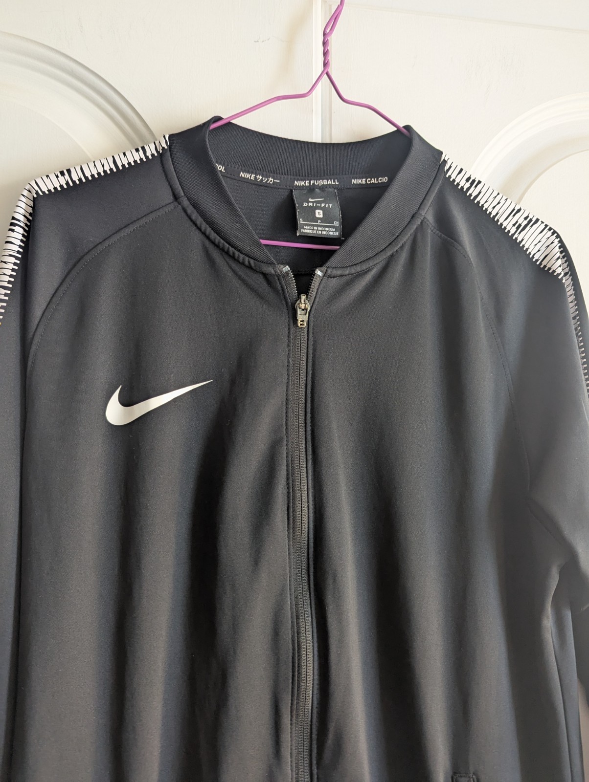 SACAI X NIKE Nike Track Jacket Uomo Small Nero Full Zip Tuta Top Ottime Condizioni