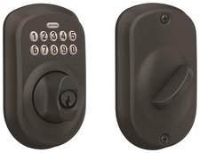 Schlage BE365-PLY Plymouth Electronic Keypad Single Cylinder - Black