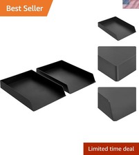 Rectangular Plastic Desk Organizer, letter size Tray, 2-Pack, 9.7 x 2.2 x 13 ...
