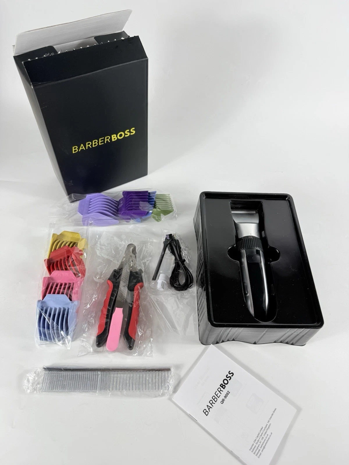 BarberBoss Cordless Dog Grooming Clipper, Pets Hair Trimmer Pet Clippers QR-9082