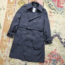 Defense Logistics Agency Defender Collection Men's Trench Coat 42 R Navy DSCP