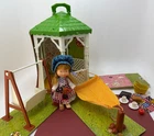 Vintage 1970s  Holly Hobbie ☆Knickerbocker : Gazebo Dollhouse Playset & Doll Set