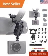 Universal Dash Cam Mount - Heat-Resistant Rear View Mirror Holder with 16 Joints