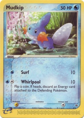 Moderately Played Mudkip - 18 - Non-holo Target Snack Bar Promotion Pokemon Nint