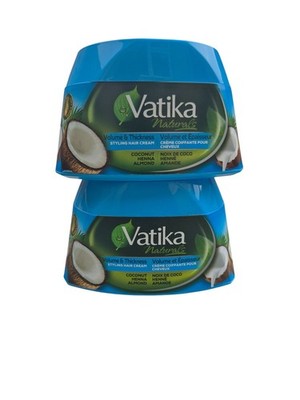 2 x Dabur Vatika Volume & Thickness Styling Haarcreme Kokos Henna & Mandel
