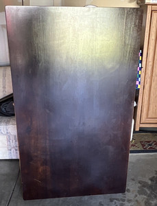 Rectangular Dark Wood Dining Table, Solid Brown Wood Top 60x36x30 in
