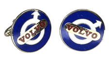 RARE Vintage Volvo enameled cufflinks