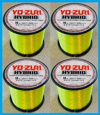 4 PACK YO-ZURI HYBRID Fluorocarbon Fishing Line 10lb/600yd HI-VIS COLOR NEW 
