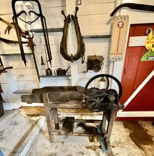 Antique 1868 Sinclair Straw Cutter Corn Tobacco Iron Farm Equipment Barn Find